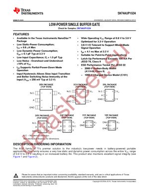 SN74AUP1G34DCKTG4 datasheet  